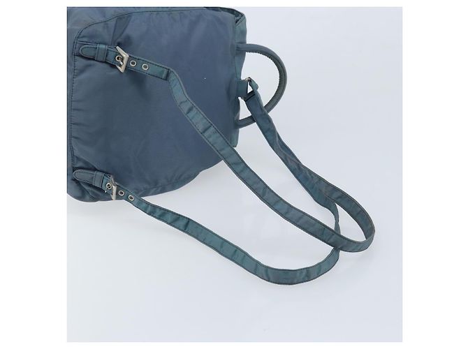 PRADA Backpack Nylon Baby Blue Silver Auth ti3674 Silvery Light blue - view 8