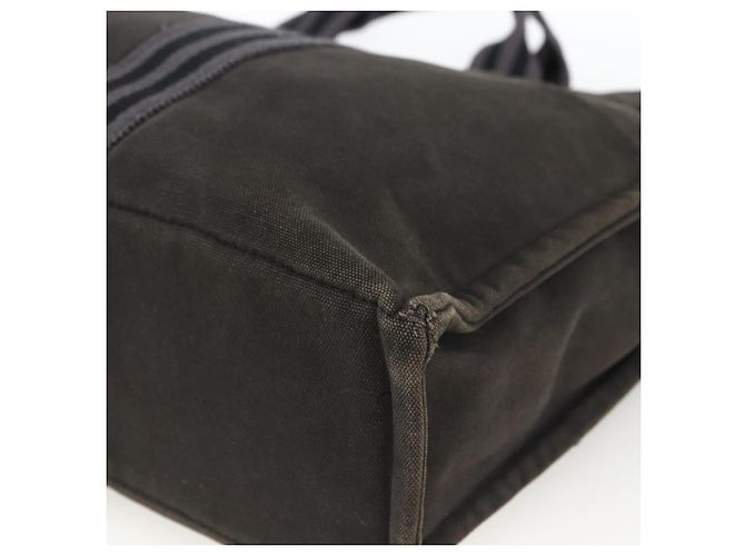 Hermès HERMES Fourre Tout MM Borsa Tote Canvas Nera Auth 174096 Nero - vista 10