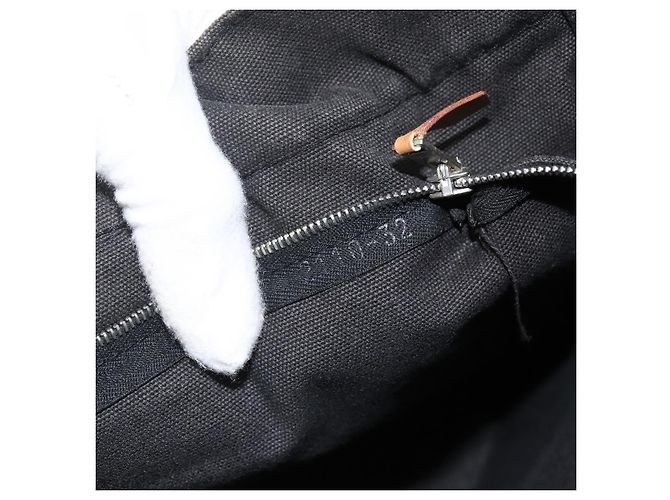 Hermès HERMES Fourre Tout MM Borsa Tote Canvas Nera Auth 174096 Nero - vista 12