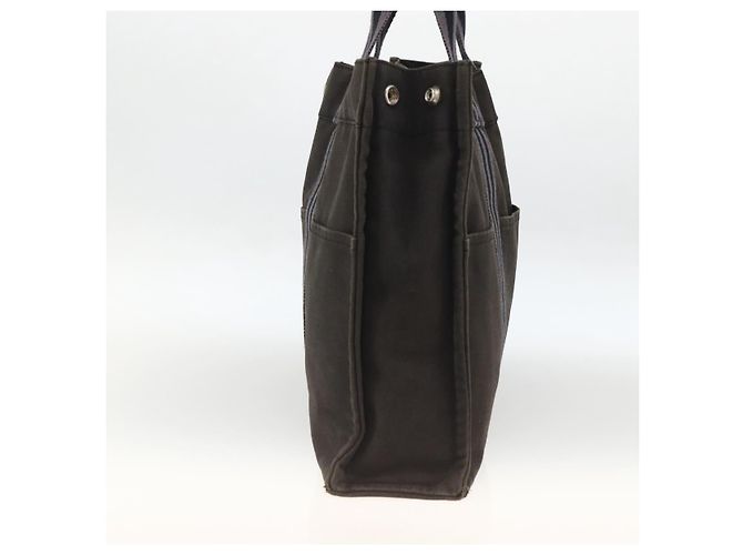 Hermès HERMES Fourre Tout MM Borsa Tote Canvas Nera Auth 174096 Nero - vista 5
