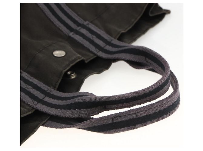 Hermès HERMES Fourre Tout MM Borsa Tote Canvas Nera Auth 174096 Nero - vista 8