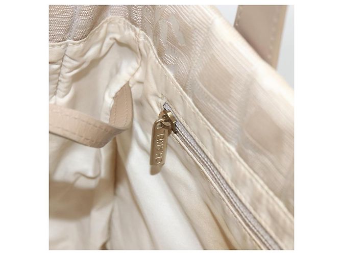 CHANEL Nuova Borsa Tote da Viaggio Nylon Beige CC Auth 174068 - vista 20