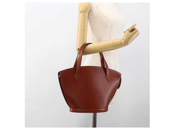 LOUIS VUITTON Borsa a Mano Epi Saint Jacques Marrone M52263 LV Auth ep13637 - vista 21