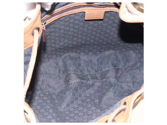 Borsa a Spalla GUCCI in Tela Beige Argento 109210 Auth bs33831 - vista 11