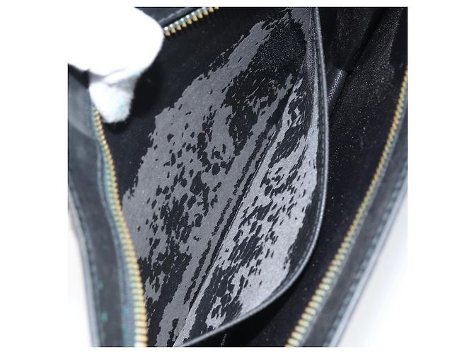 LOUIS VUITTON Pochette Uomo Epi Borsa Clutch Nera M52522 LV Auth LNZ204 Nero - vista 10