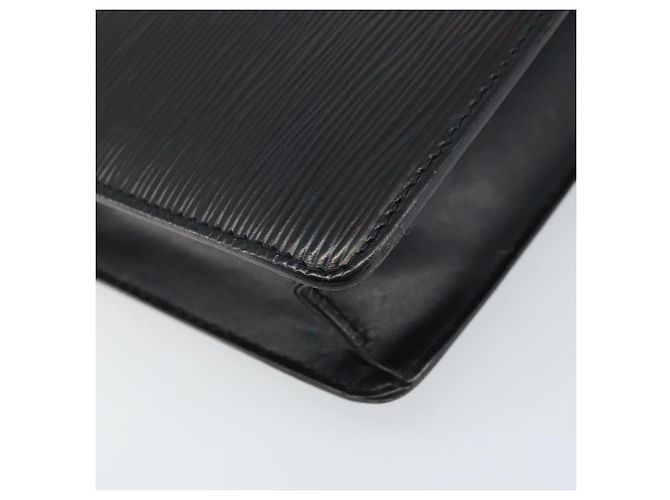 LOUIS VUITTON Pochette Uomo Epi Borsa Clutch Nera M52522 LV Auth LNZ204 Nero - vista 14