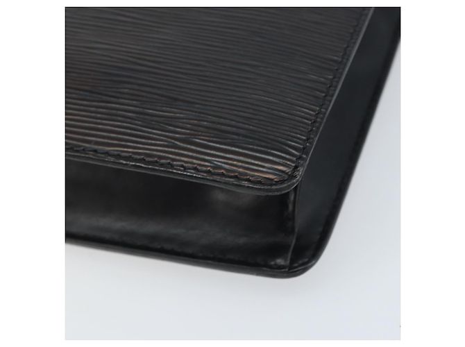 LOUIS VUITTON Pochette Uomo Epi Borsa Clutch Nera M52522 LV Auth LNZ204 Nero - vista 15
