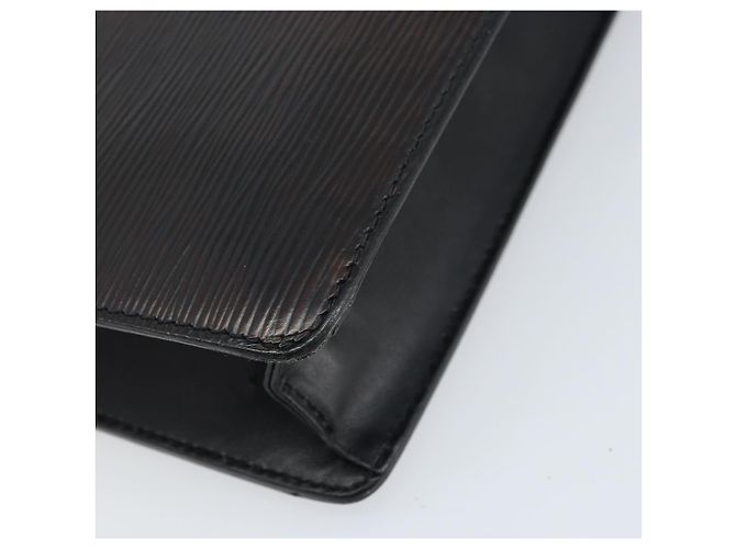 LOUIS VUITTON Pochette Uomo Epi Borsa Clutch Nera M52522 LV Auth LNZ204 Nero - vista 16