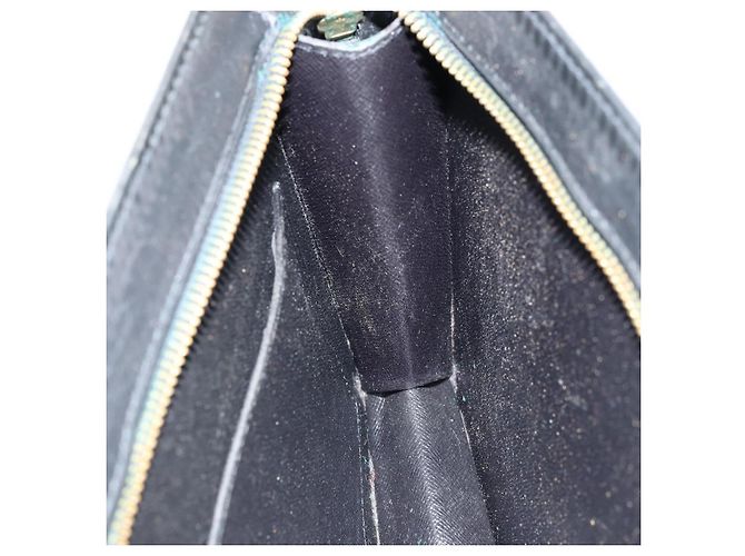 LOUIS VUITTON Pochette Uomo Epi Borsa Clutch Nera M52522 LV Auth LNZ204 Nero - vista 18