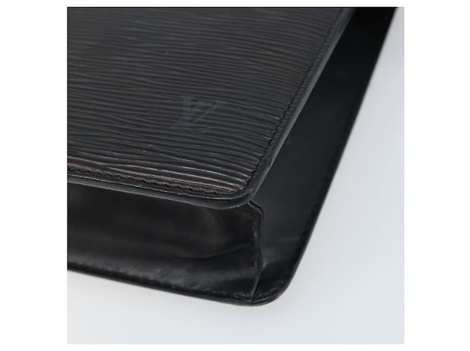 LOUIS VUITTON Pochette Uomo Epi Borsa Clutch Nera M52522 LV Auth LNZ204 Nero - vista 7