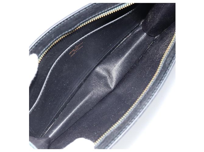 LOUIS VUITTON Pochette Uomo Epi Borsa Clutch Nera M52522 LV Auth LNZ204 Nero - vista 9