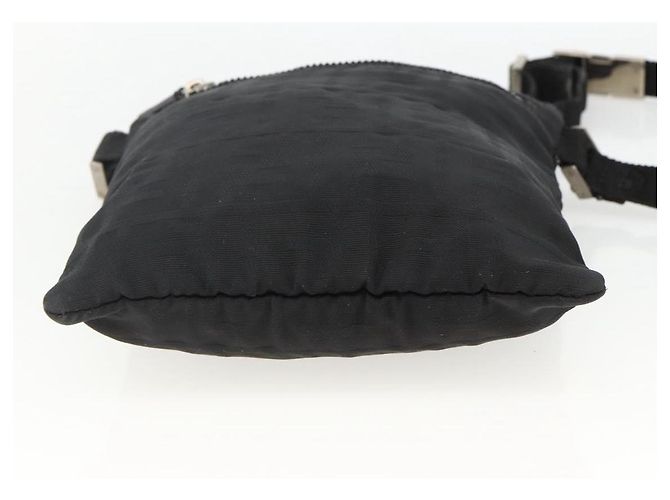 FENDI Zucca Canvas Schultertasche Schwarz Silber Auth 166831 - Ansicht 5