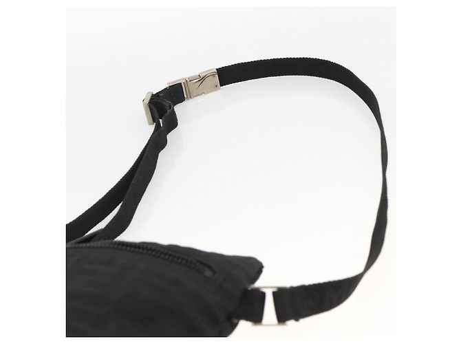 FENDI Zucca Canvas Schultertasche Schwarz Silber Auth 166831 - Ansicht 8