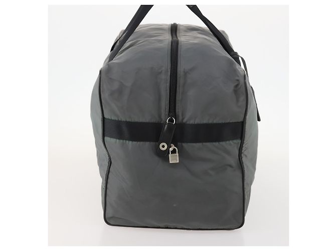 Borsa Boston PRADA in nylon grigio argento autentica am10771 Marrone - vista 4