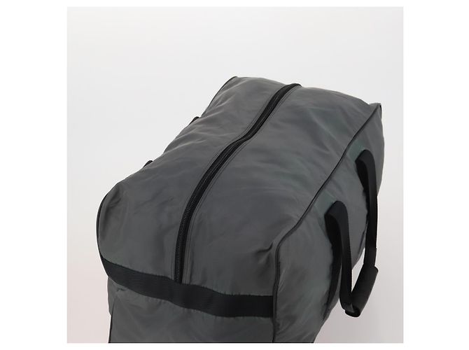 Borsa Boston PRADA in nylon grigio argento autentica am10771 Marrone - vista 6