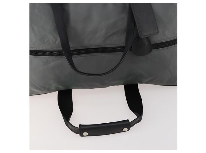 Borsa Boston PRADA in nylon grigio argento autentica am10771 Marrone - vista 7
