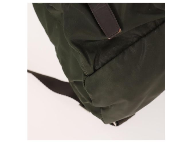 PRADA Backpack Nylon Khaki Silver Auth 172669 Silvery - view 17