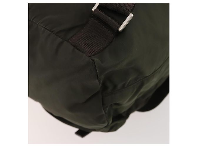 PRADA Backpack Nylon Khaki Silver Auth 172669 Silvery - view 18