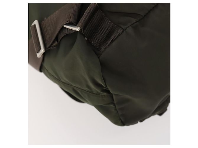 PRADA Backpack Nylon Khaki Silver Auth 172669 Silvery - view 19