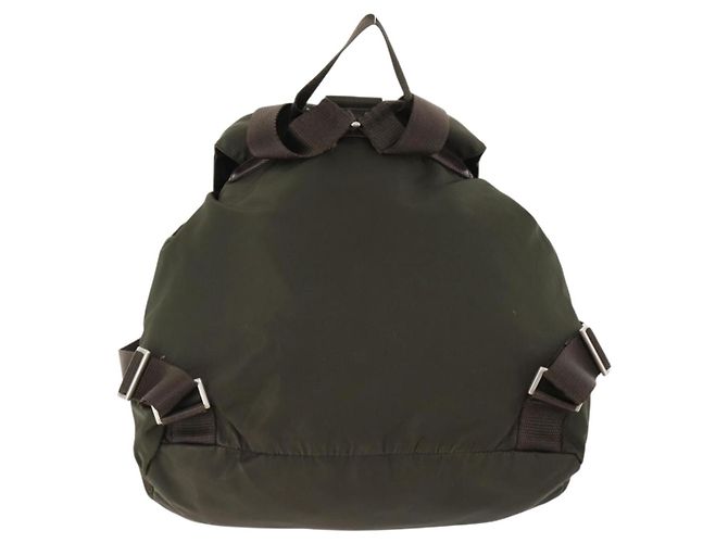 PRADA Backpack Nylon Khaki Silver Auth 172669 Silvery - view 2