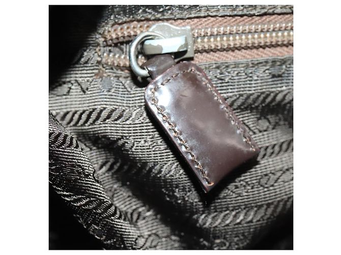 PRADA Backpack Nylon Khaki Silver Auth 172669 Silvery - view 26