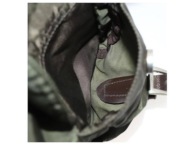 PRADA Backpack Nylon Khaki Silver Auth 172669 Silvery - view 29