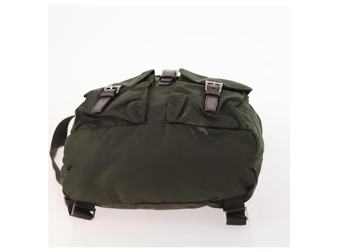 PRADA Backpack Nylon Khaki Silver Auth 172669 Silvery - view 5