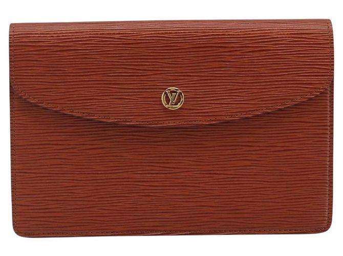 LOUIS VUITTON Clutch Montaigne 23 Epi Marrone M52663 LV Auth bs33790 - vista 13