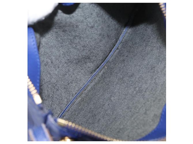 Céline Borsa a Spalla CELINE Trio in Pelle Blu Oro Auth ep13474 D'oro - vista 21