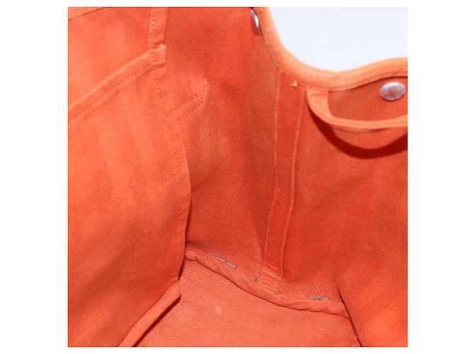 Hermès HERMES Valparaiso MM Handtasche Canvas Leder Orange Silber Auth ka2867 - Ansicht 17