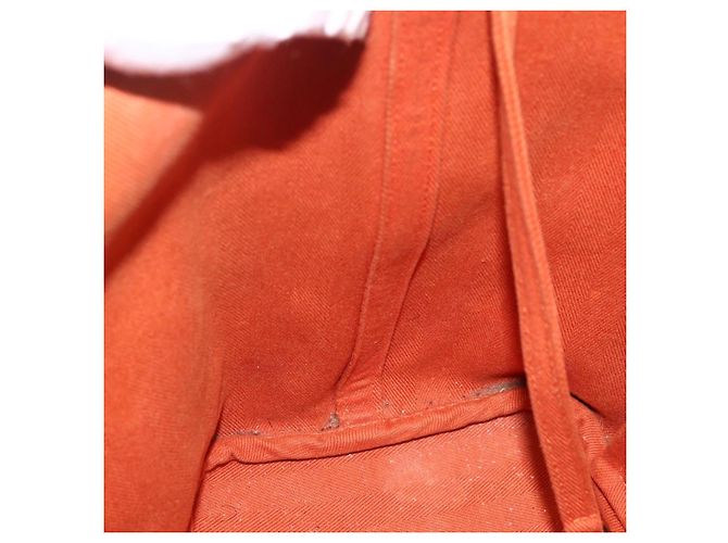 Hermès HERMES Valparaiso MM Handtasche Canvas Leder Orange Silber Auth ka2867 - Ansicht 18