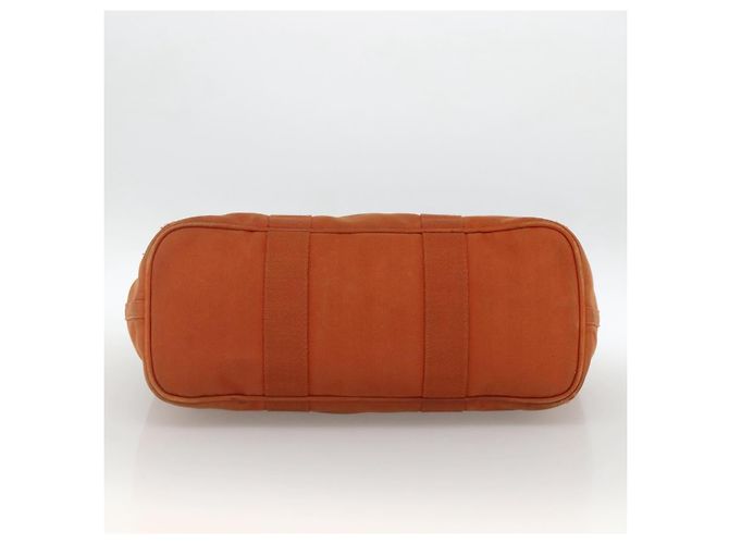 Hermès HERMES Valparaiso MM Handtasche Canvas Leder Orange Silber Auth ka2867 - Ansicht 5