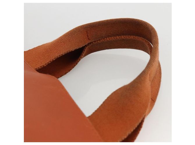 Hermès HERMES Valparaiso MM Handtasche Canvas Leder Orange Silber Auth ka2867 - Ansicht 9