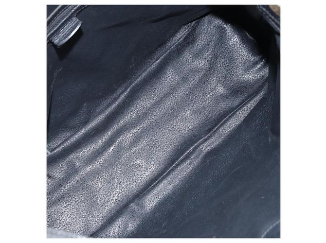 Céline Borsa a spalla in tela Macadam CELINE in pelle PVC nera e oro Auth fm5227 Nero D'oro - vista 10