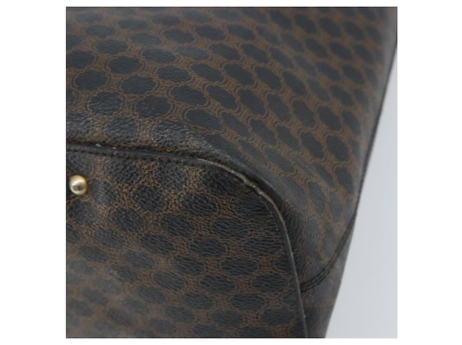 Céline Borsa a spalla in tela Macadam CELINE in pelle PVC nera e oro Auth fm5227 Nero D'oro - vista 15