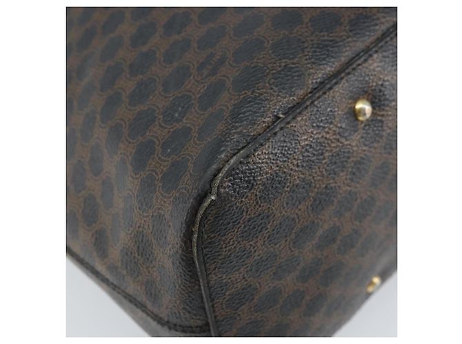 Céline Borsa a spalla in tela Macadam CELINE in pelle PVC nera e oro Auth fm5227 Nero D'oro - vista 16