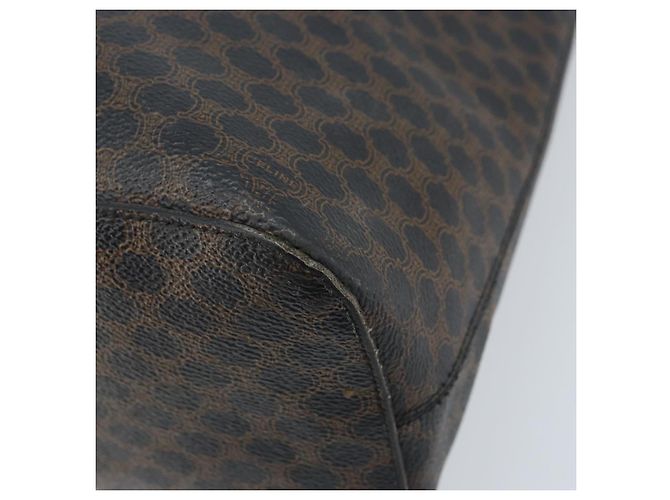 Céline Borsa a spalla in tela Macadam CELINE in pelle PVC nera e oro Auth fm5227 Nero D'oro - vista 17