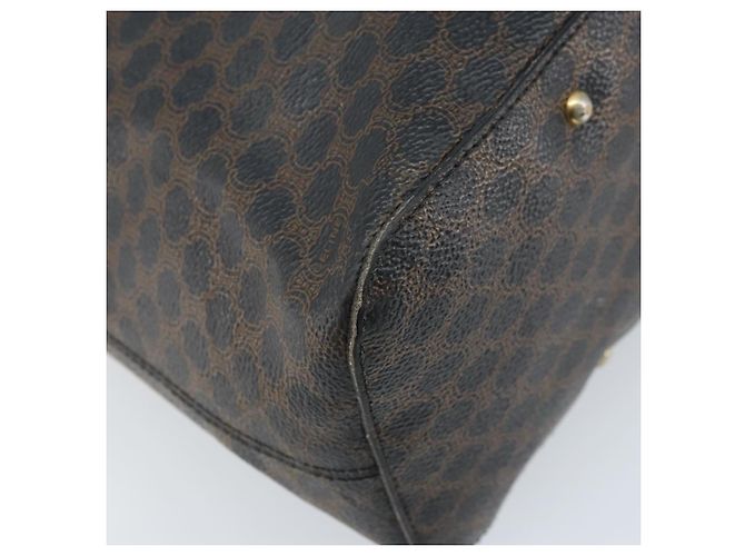 Céline Borsa a spalla in tela Macadam CELINE in pelle PVC nera e oro Auth fm5227 Nero D'oro - vista 18