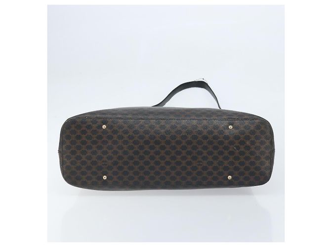 Céline Borsa a spalla in tela Macadam CELINE in pelle PVC nera e oro Auth fm5227 Nero D'oro - vista 5