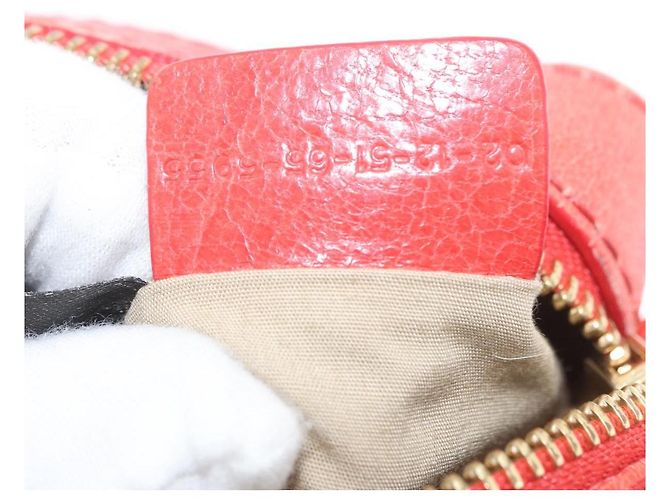 Chloé Chloe Schultertasche Leder 2-in-1 Rot Gold Auth BA10876 Golden - Ansicht 11