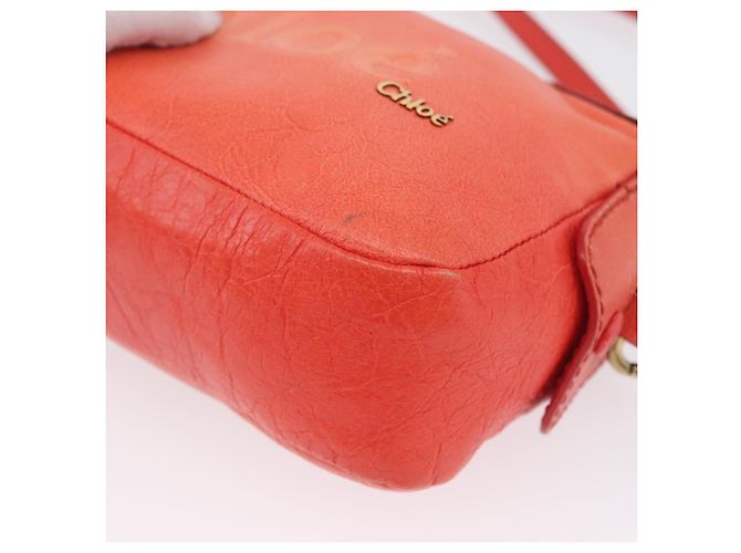 Chloé Chloe Schultertasche Leder 2-in-1 Rot Gold Auth BA10876 Golden - Ansicht 17