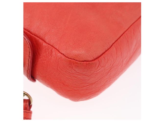 Chloé Chloe Schultertasche Leder 2-in-1 Rot Gold Auth BA10876 Golden - Ansicht 18