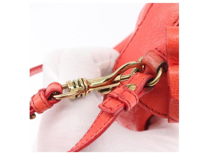 Chloé Chloe Schultertasche Leder 2-in-1 Rot Gold Auth BA10876 Golden - Ansicht 20
