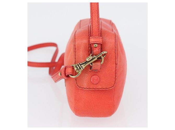 Chloé Chloe Schultertasche Leder 2-in-1 Rot Gold Auth BA10876 Golden - Ansicht 3