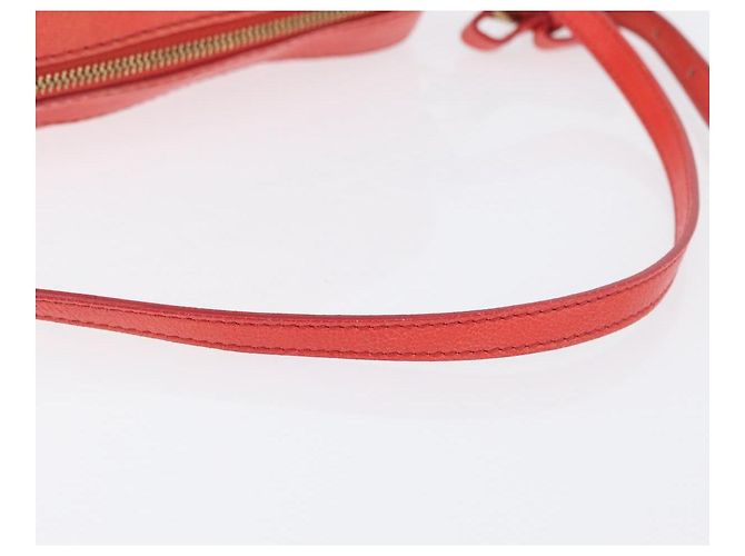 Chloé Chloe Schultertasche Leder 2-in-1 Rot Gold Auth BA10876 Golden - Ansicht 7