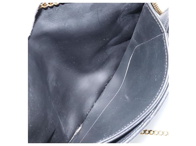 Borsa a spalla con catena Christian Dior in pelle nera e oro Auth ka3037 Nero D'oro - vista 11