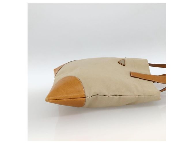 PRADA Tote Bag aus Canvas Beige Silber Authentisch bs33740 - Ansicht 4