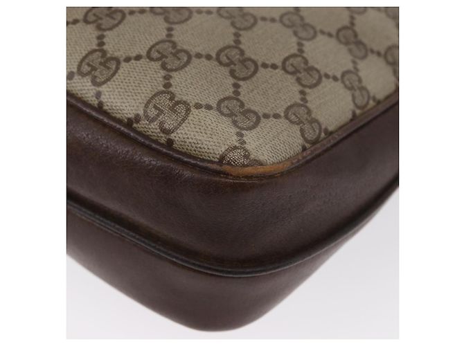Gucci Borsa a Spalla GG Supreme PVC Beige Oro Auth ka3015 D'oro - vista 10