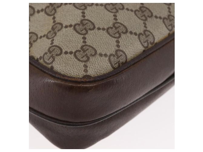 Gucci Borsa a Spalla GG Supreme PVC Beige Oro Auth ka3015 D'oro - vista 14