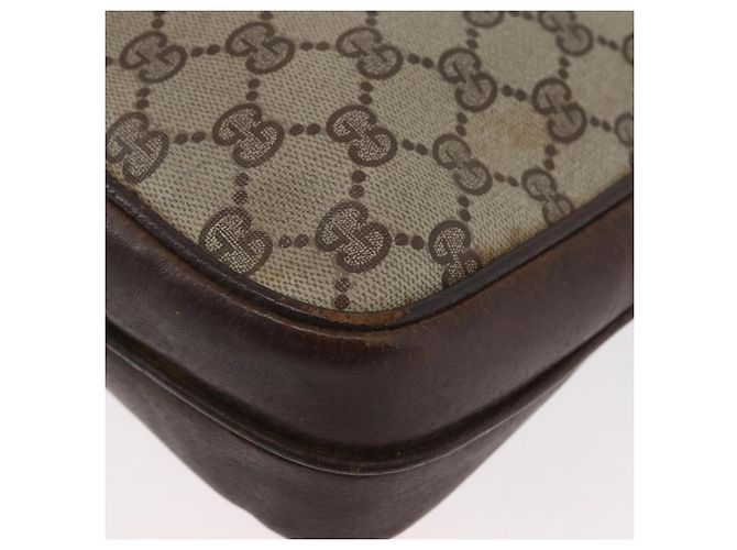Gucci Borsa a Spalla GG Supreme PVC Beige Oro Auth ka3015 D'oro - vista 15